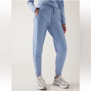 Athleta Solstice Jogger Pants Apres Ski Down Quilted Size 14 Primaloft Eco